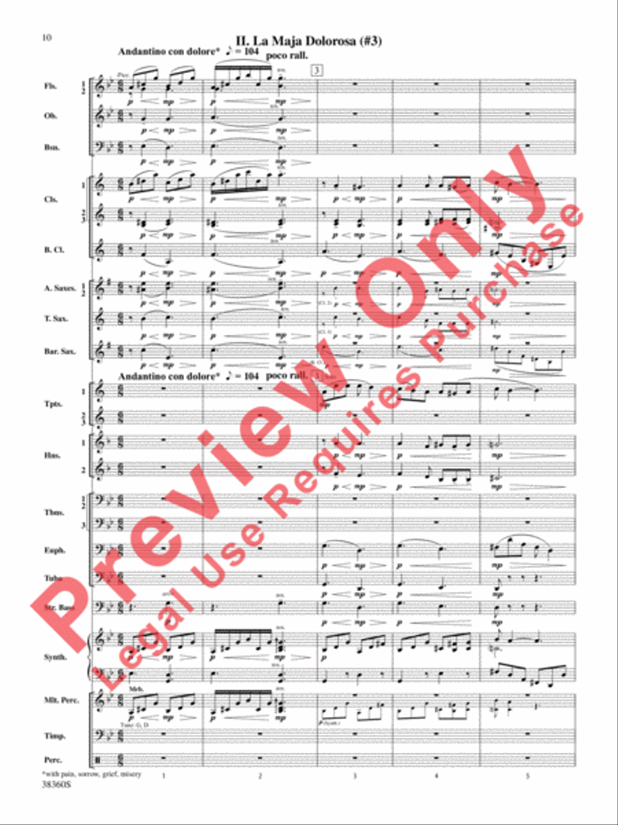 Tonadillas Suite Concert Band scores gallery preview page 11
