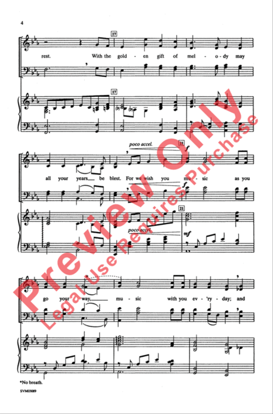 For We Wish You Music - SATB 4-Part scores gallery preview page 4