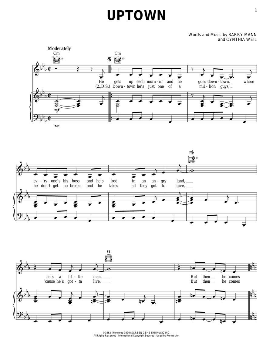 Uptown Acoustic Guitar scores gallery preview page 1