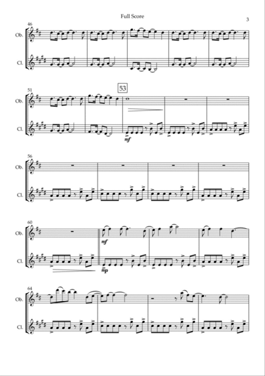 Without You Woodwind Duet scores gallery preview page 3