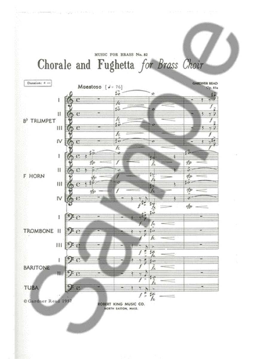 Chorale & Fughetta (ensemble-brass 8 Or More)