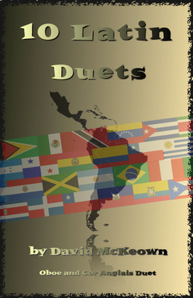 Book cover for 10 Latin Duets, for Oboe and Cor Anglais (or English Horn)