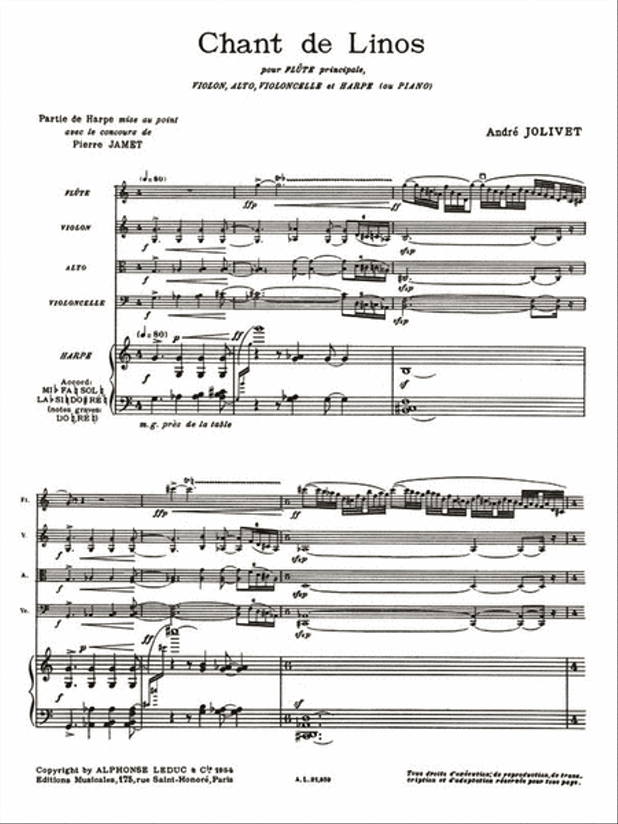 Chant De Linos Set of Parts scores gallery preview page 2