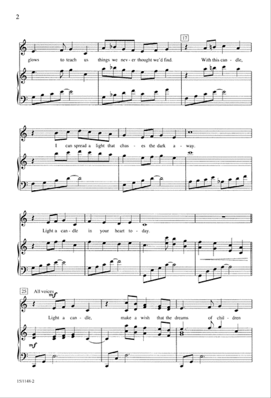 Light a Candle 2-Part scores gallery preview page 2