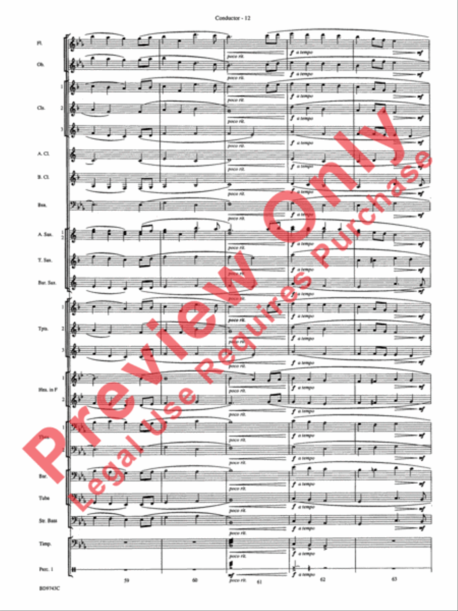 To a Distant Place Concert Band scores gallery preview page 15
