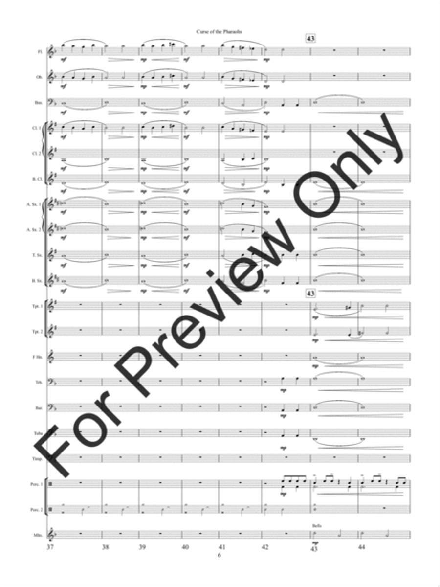 Curse of the Pharoahs Concert Band scores gallery preview page 9
