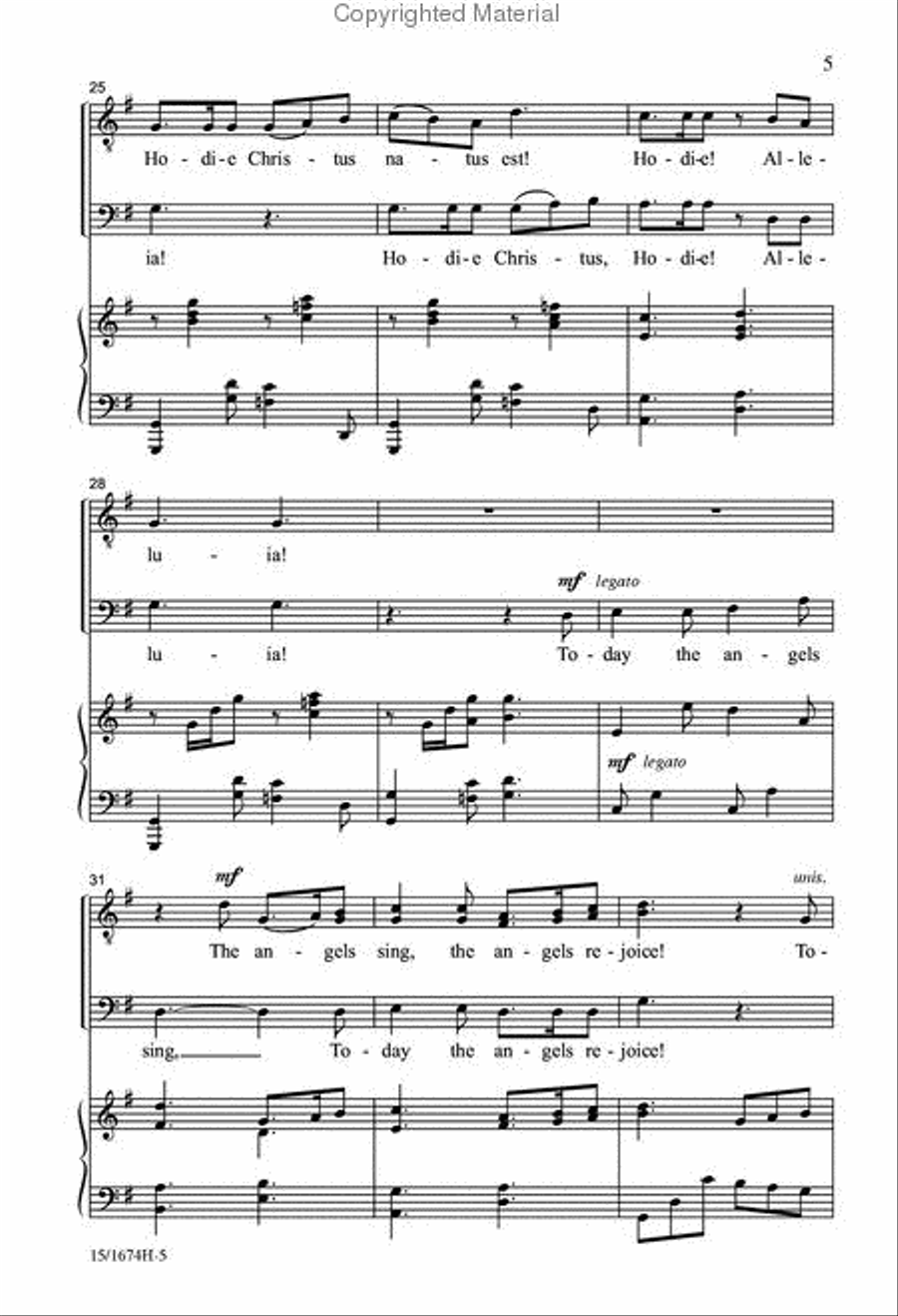 Hodie! Alleluia! TTB scores gallery preview page 5