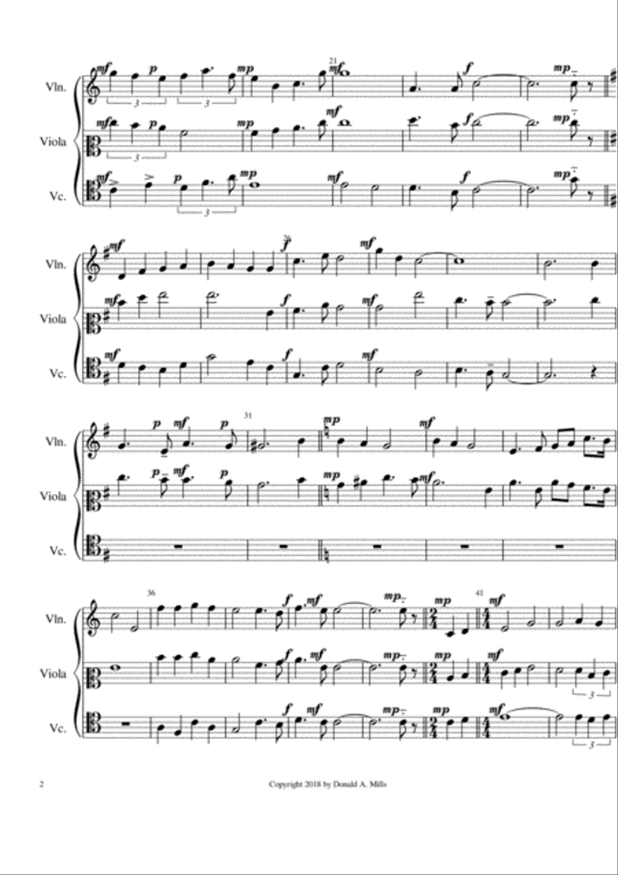 River of Grass (Everglades) String Trio scores gallery preview page 2