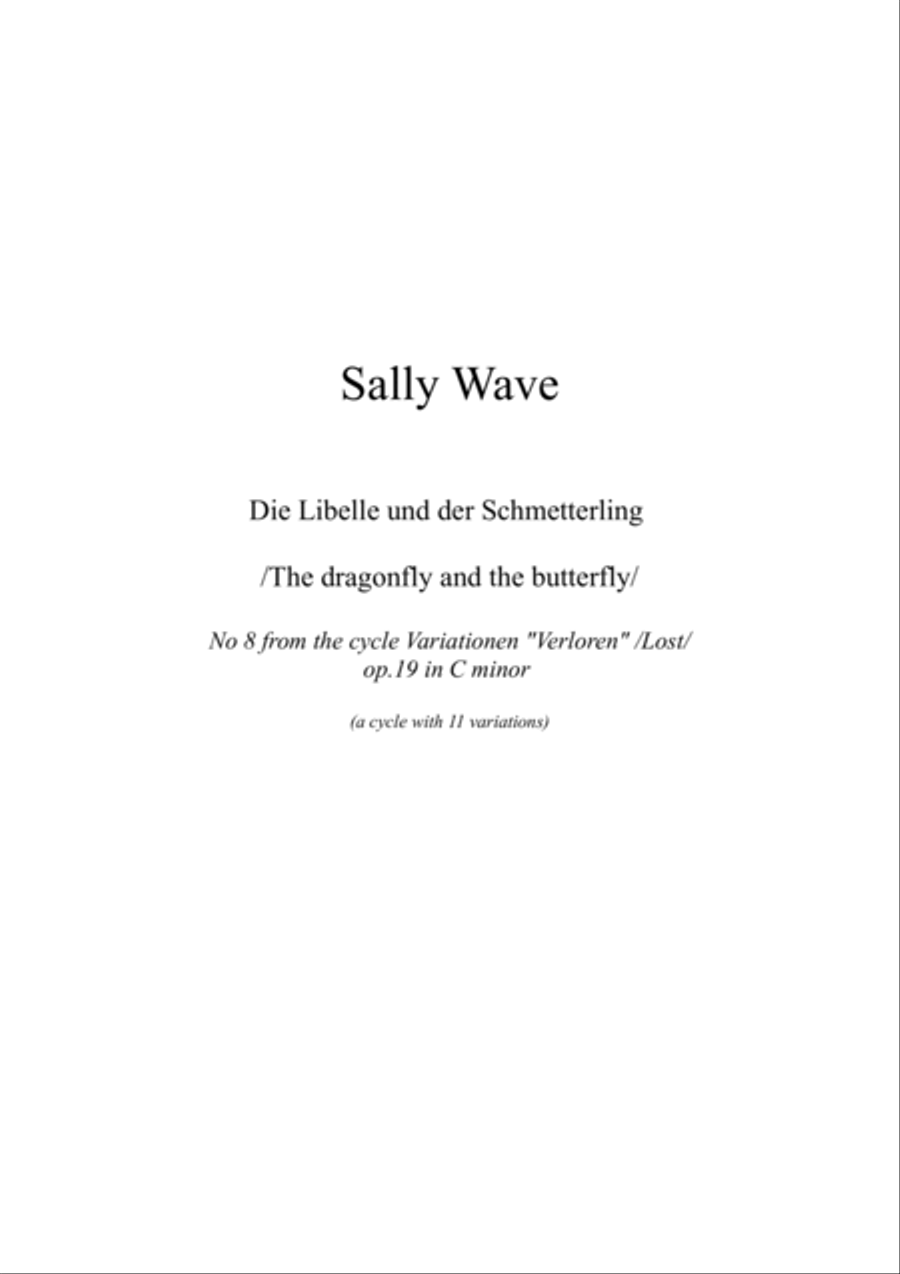 Die Libelle und der Schmetterling /The dragonfly and the butterfly/ Piano Solo scores gallery preview page 1