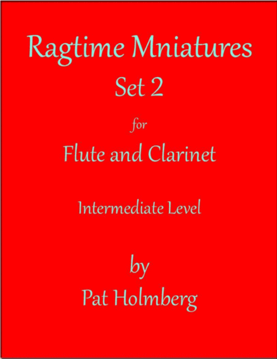 Ragtime Miniatures Duets Set 2 for Flute and Clarinet Woodwind Duet scores gallery preview page 1