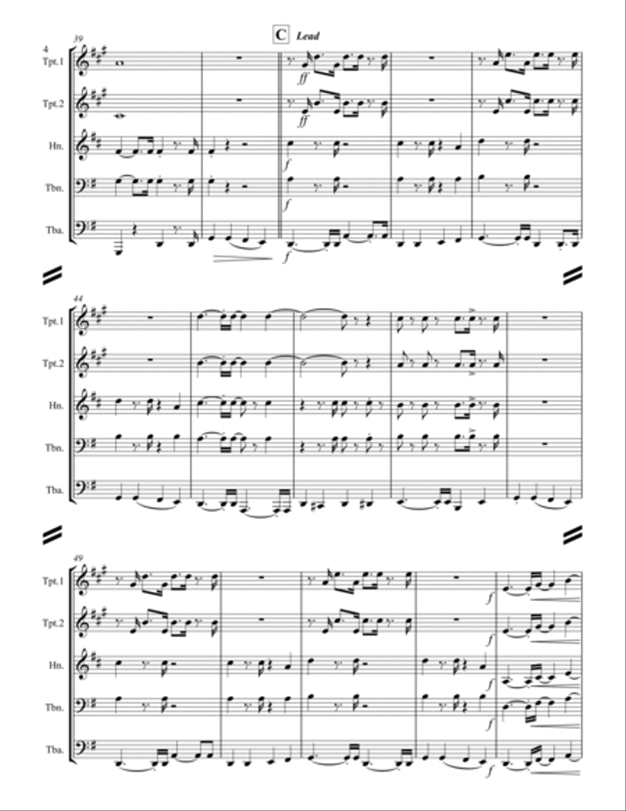 The Mexican Shuffle Horn scores gallery preview page 5