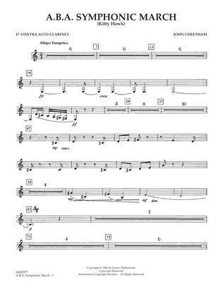 A.B.A. Symphonic March (Kitty Hawk) - Eb Contra Alto Clarinet