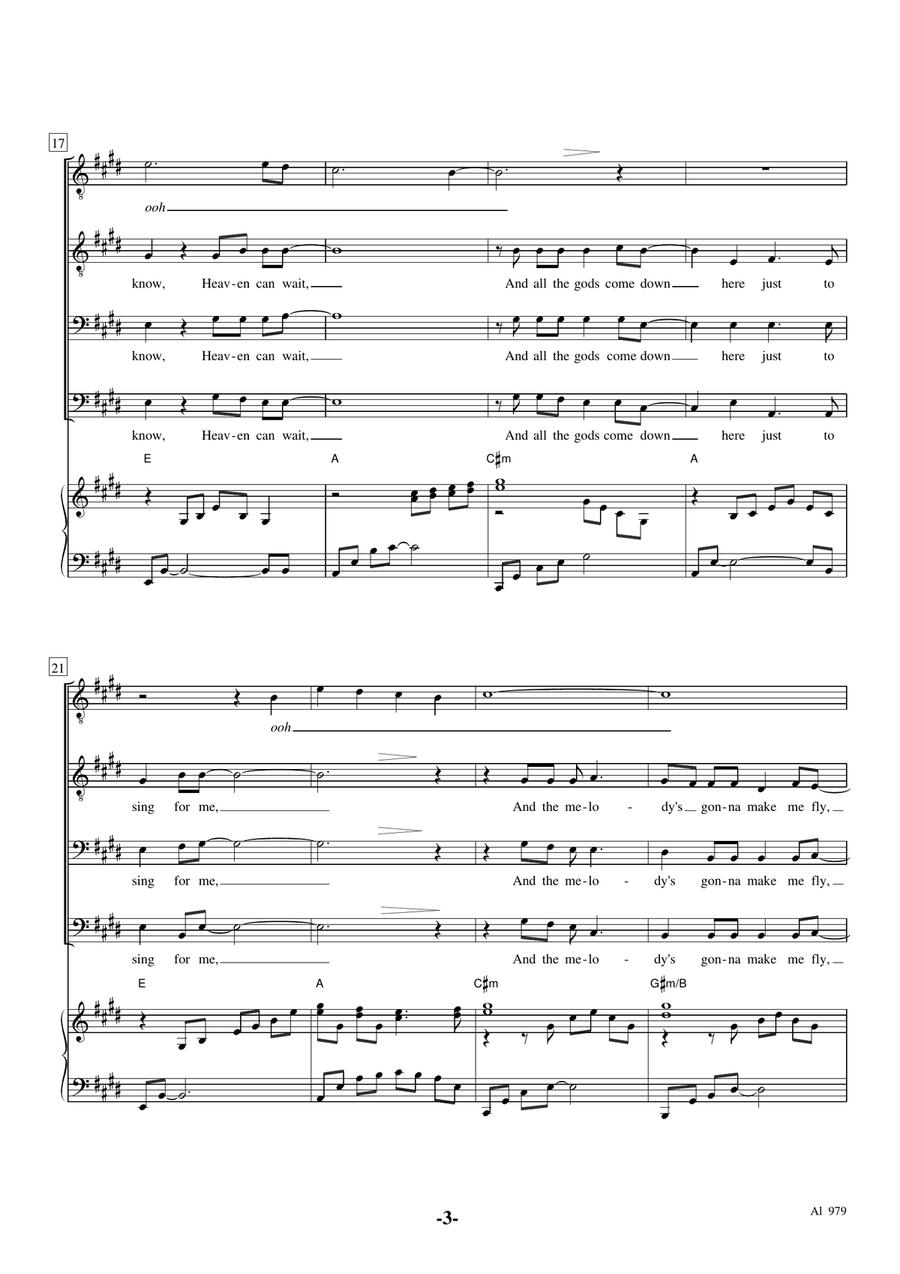 Heaven Can Wait Heaven Can Wait TTBB scores gallery preview page 3