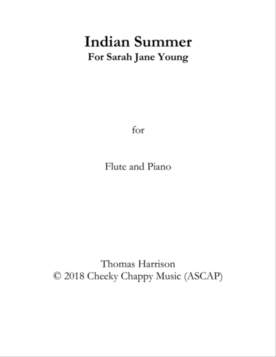 Indian Summer Flute Solo scores gallery preview page 1