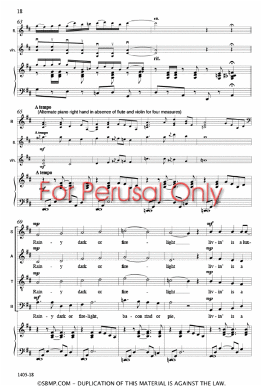 The Bunk-House Orchestra - SATB Octavo 4-Part scores gallery preview page 17