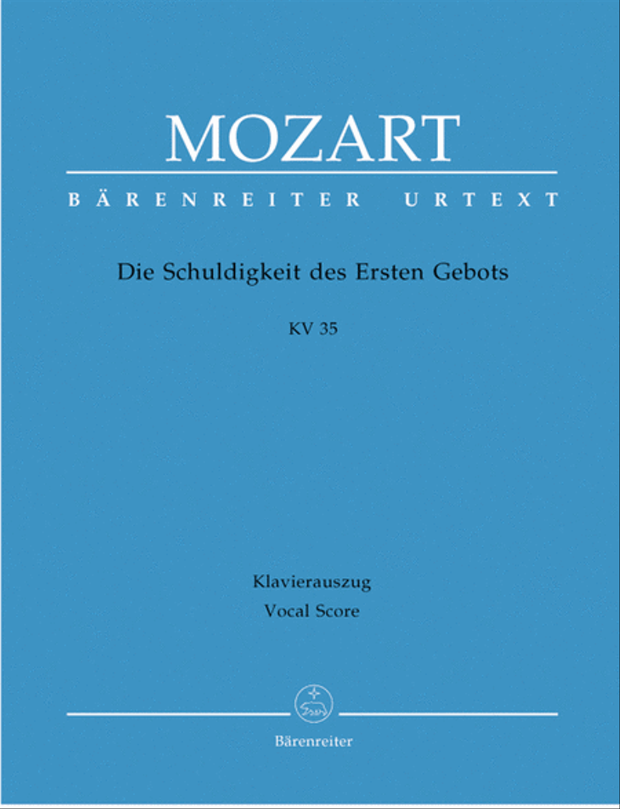 Die Schuldigkeit des Ersten Gebots, KV 35 Tenor Voice scores gallery preview page 1