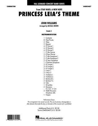 Book cover for Princess Leia's Theme - Conductor Score (Full Score)