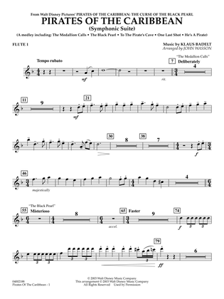 Pirates Of The Caribbean (Symphonic Suite) (arr. John Wasson) - Flute 1