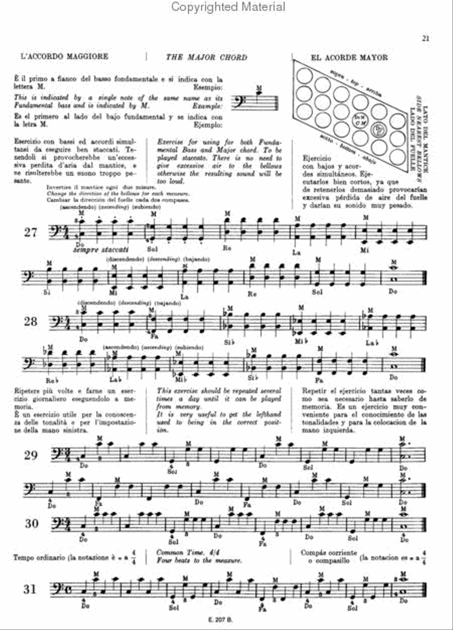 Metodo Per Fisarmonica [Accordion] Piano scores gallery preview page 3