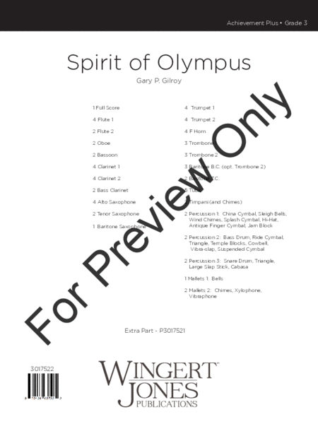 Spirit of Olympus - Full Score