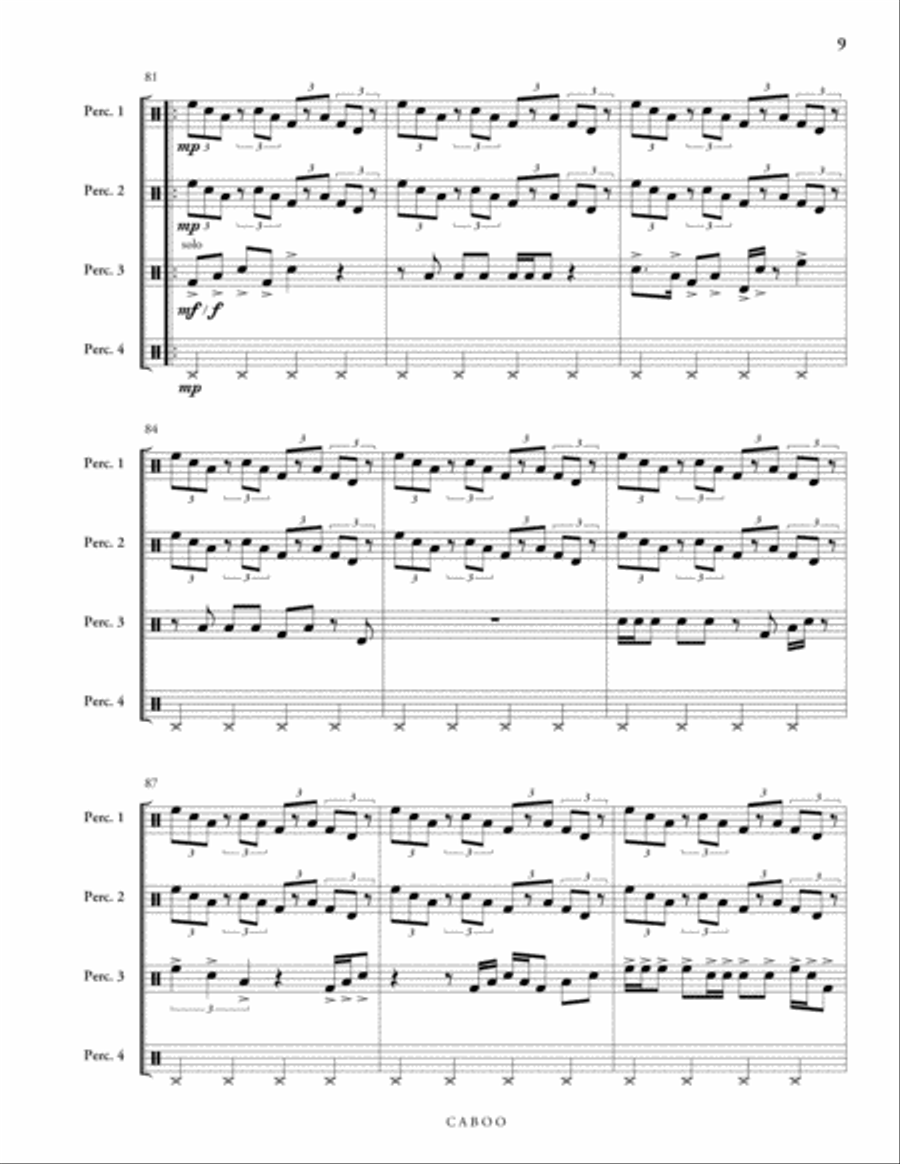 Caboo Percussion Ensemble scores gallery preview page 10