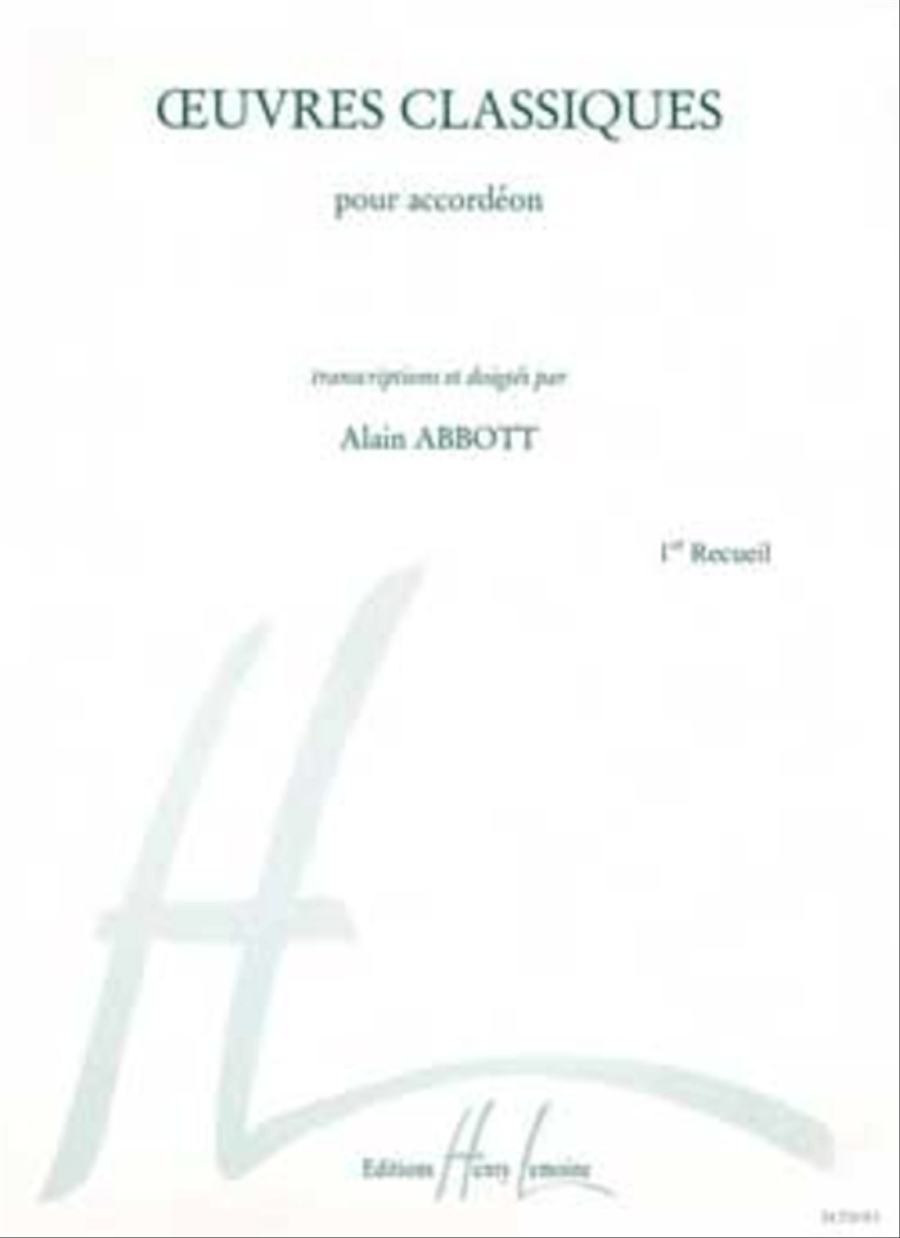 Oeuvres classiques - Volume 1 Accordion scores gallery preview page 1