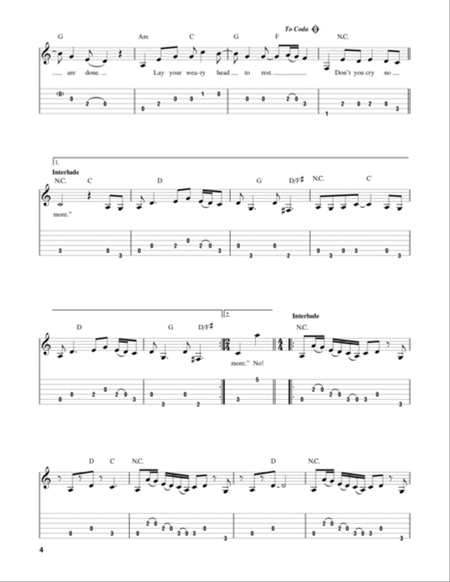 Carry On Wayward Son Acoustic Guitar scores gallery preview page 4
