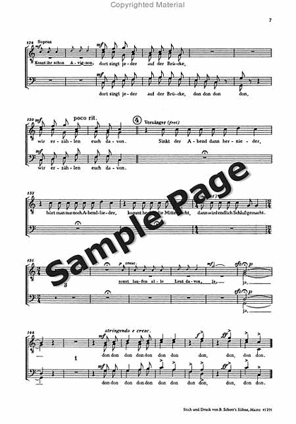 Lang H Bruecke Von Avignon TTBB - Sheet Music
