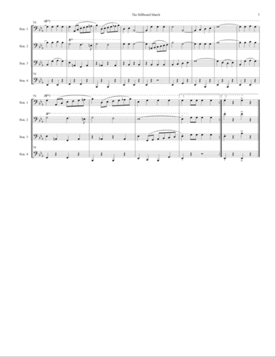 Billboard March for bassoon quartet Billboard March for bassoon quartet Woodwind Quartet scores gallery preview page 3