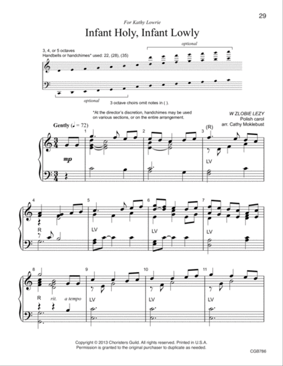 Celebrate the Season: Reproducible Advent and Christmas Carols (3-5 octaves) 5-Octaves scores gallery preview page 12