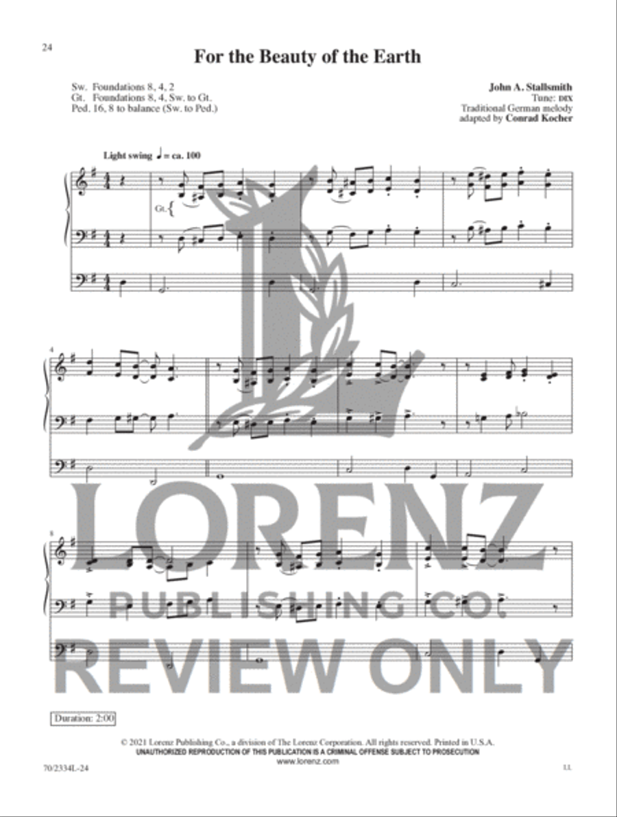 Jazzy Hymn Settings for Organ Organ Accompaniment scores gallery preview page 17