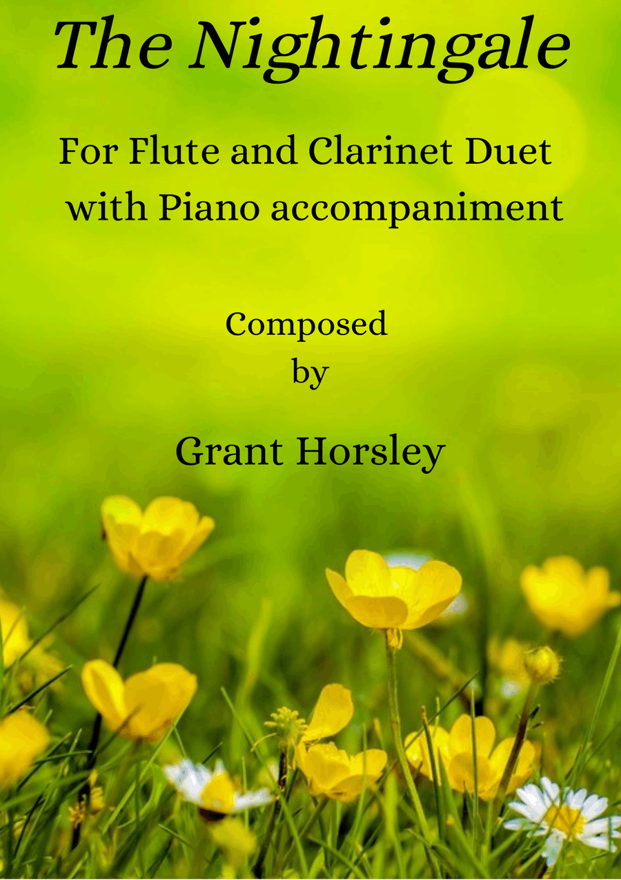 The Nightingale. Flute and Clarinet Duet with Piano- Early Intermediate Woodwind Duet scores gallery preview page 1