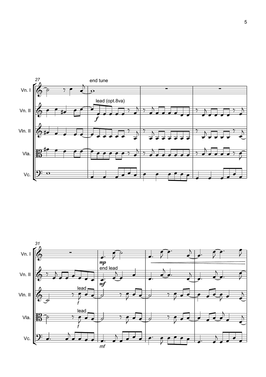 Flowers Flowers String Quartet scores gallery preview page 5
