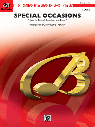 Book cover for Special Occasions (Music for Special Occasions and Events) (Score only)
