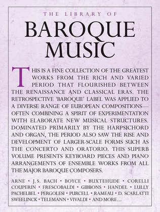 Library Of Baroque Music Piano Solo