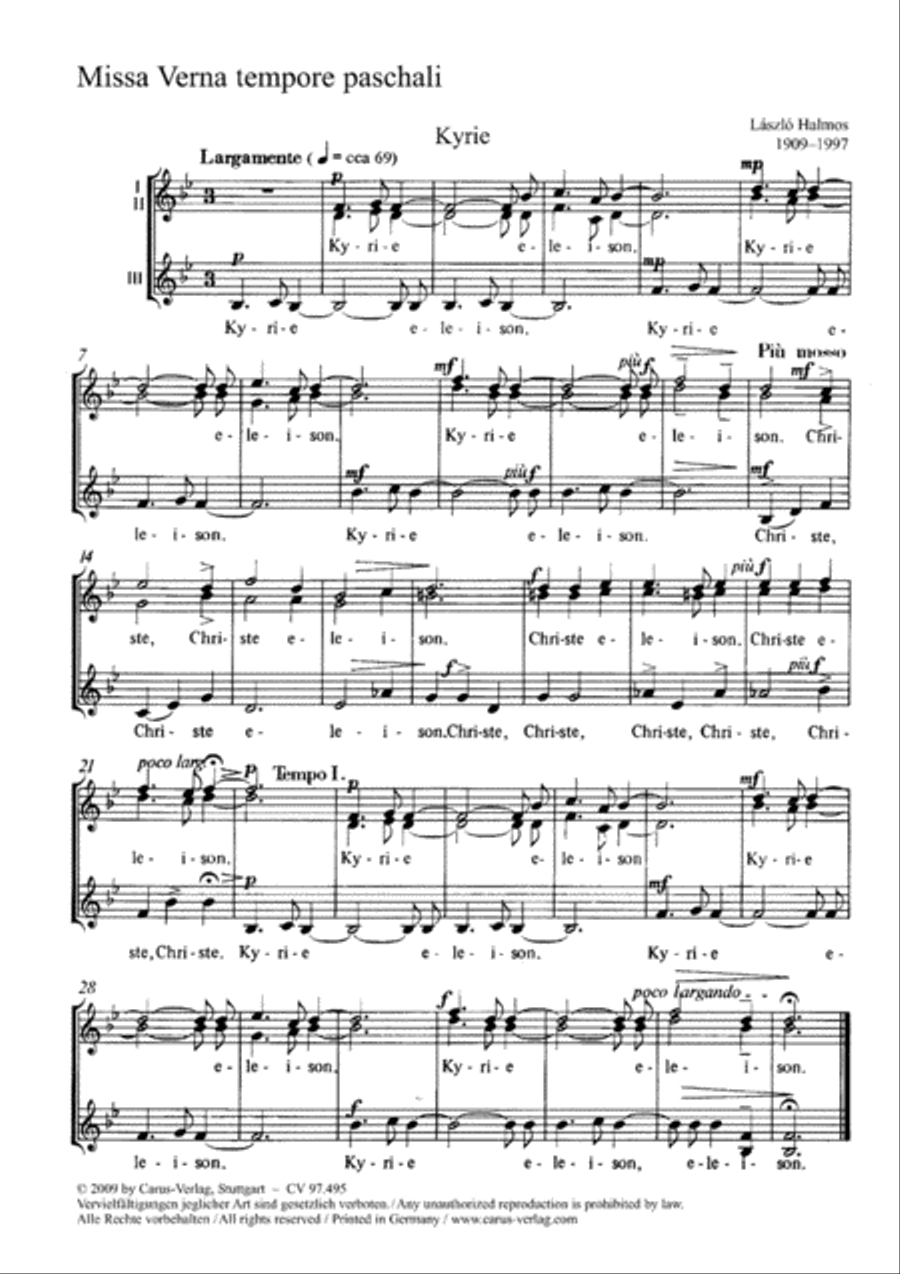 Missa Verna tempore paschali SSA scores gallery preview page 1