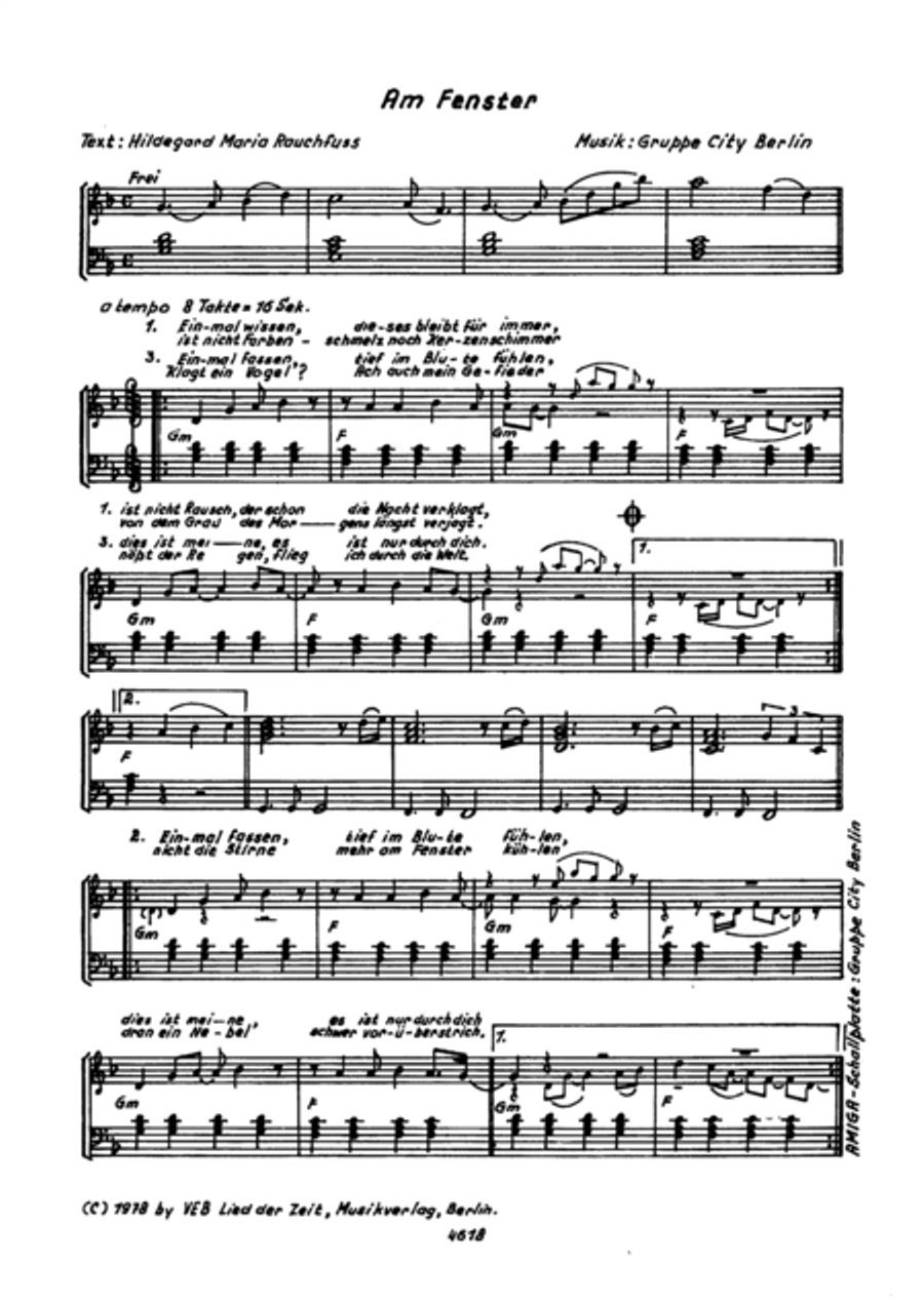 Am Fenster Am Fenster Voice scores gallery preview page 3