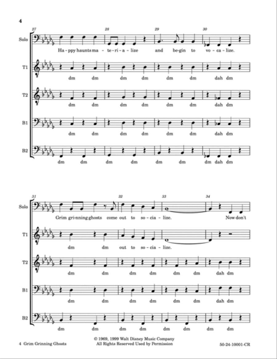 Grim Grinning Ghosts Grim Grinning Ghosts TTBB scores gallery preview page 4