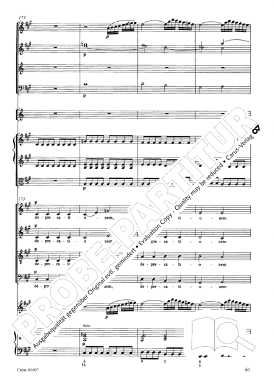 Mass in time of war (Missa in tempore belli) 4-Part scores gallery preview page 71