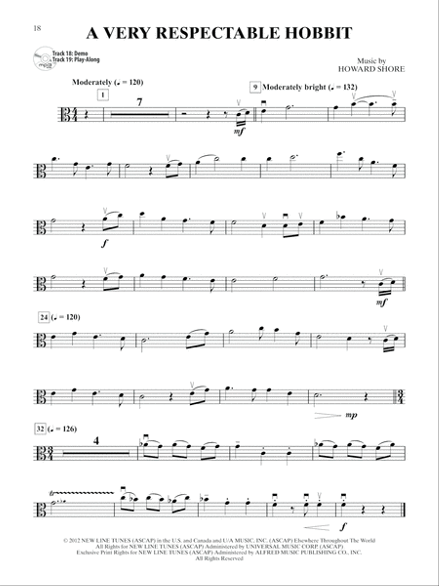 The Hobbit -- An Unexpected Journey Instrumental Solos for Strings String Orchestra scores gallery preview page 4