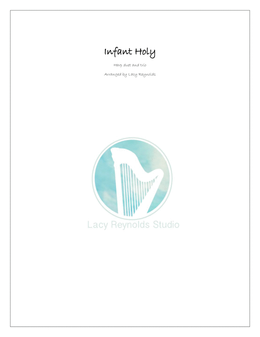 Infant Holy for Harp duet and trio Harp scores gallery preview page 1