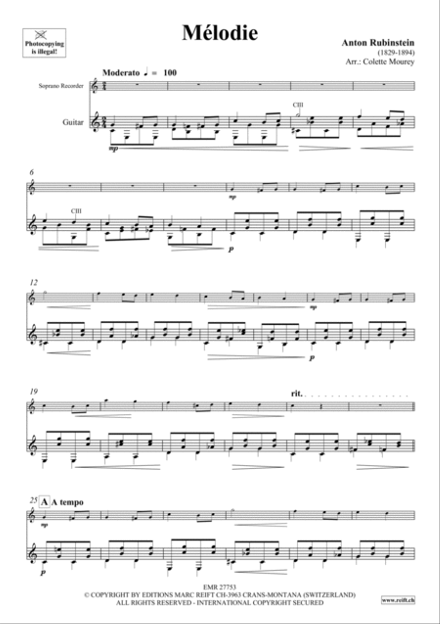 Melodie Soprano Recorder scores gallery preview page 4