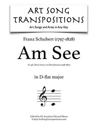 SCHUBERT: Am See, D. 746 (transposed to D-flat major)