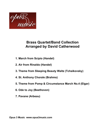 Brass Collection - 7 Really Useful Pieces Arr. for Brass Quartet/small Brass band by D Catherwood image number null