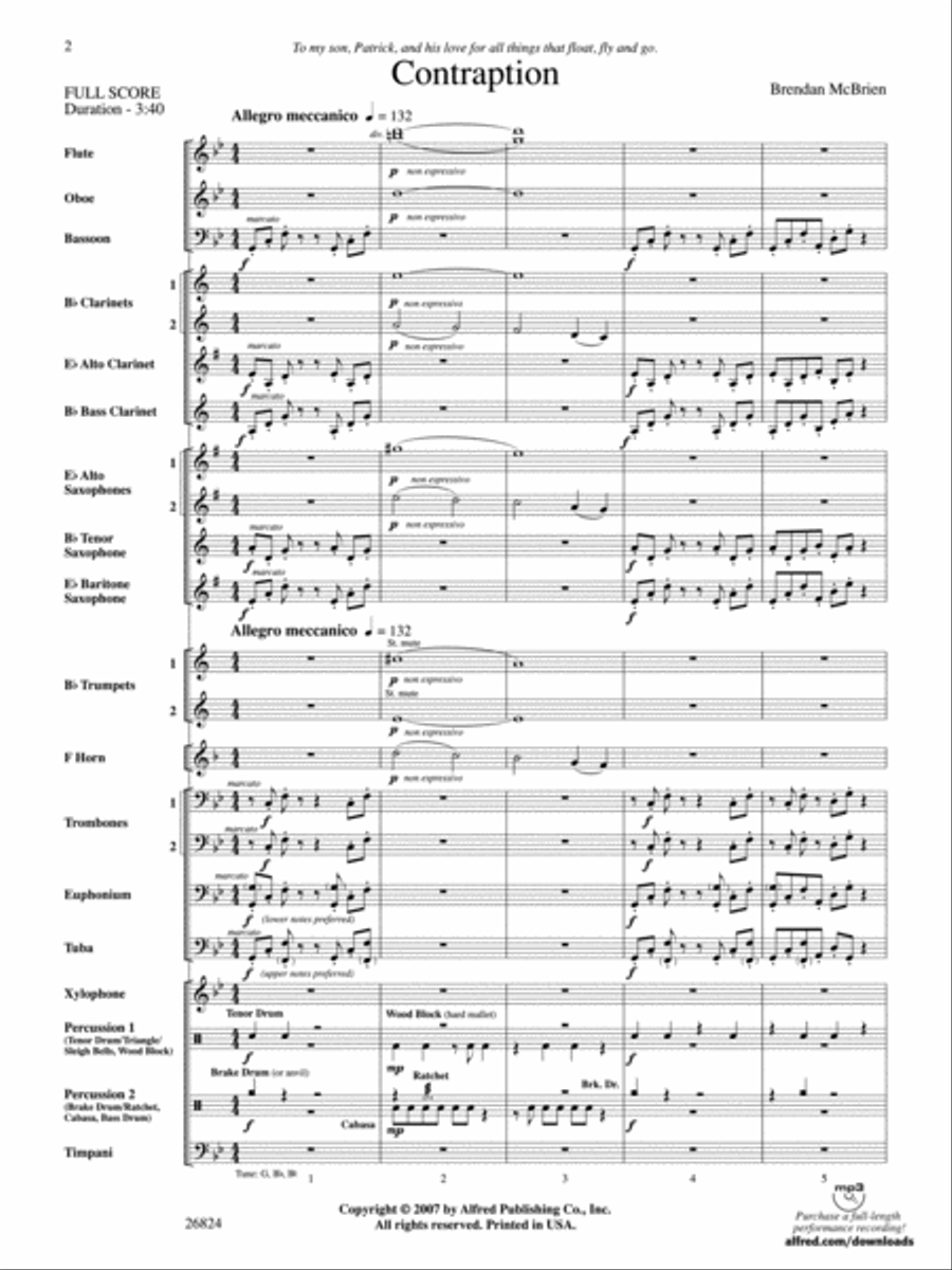 Contraption Contraption Concert Band scores gallery preview page 2