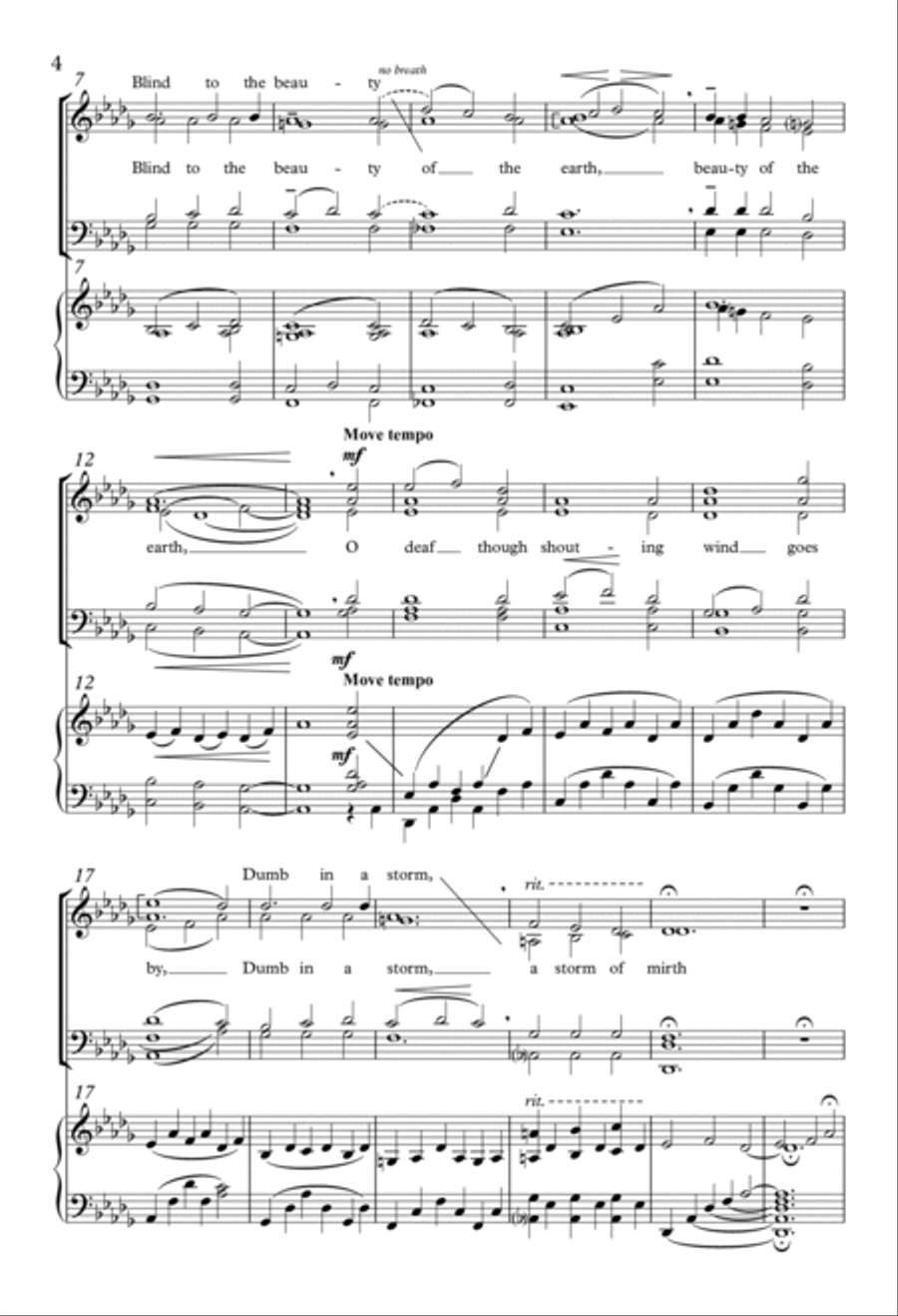 Prayers of Teasdale 4-Part scores gallery preview page 2