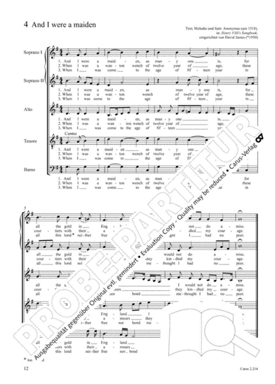 Choral Collection Folk Songs Choir scores gallery preview page 11