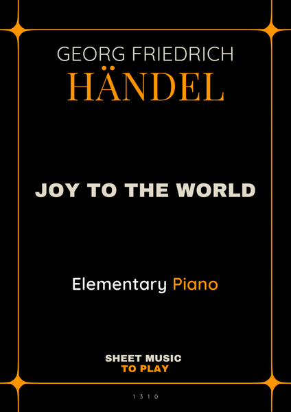 Joy To The World - Elementary Piano (Full Score) image number null