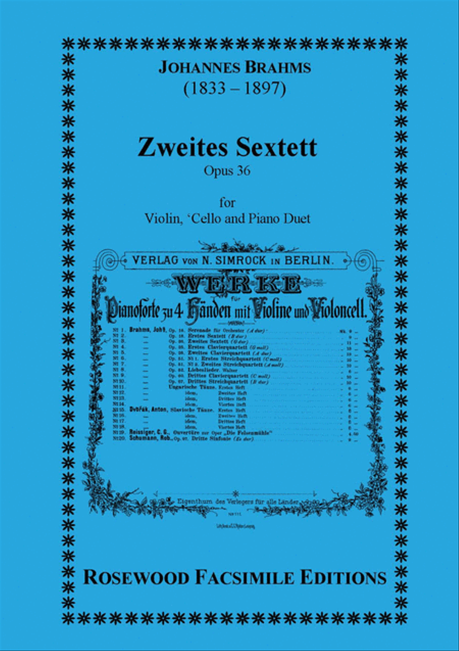 Zweites Sextett, Op. 36 Violin scores gallery preview page 1