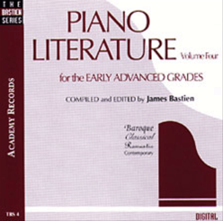 Piano Literature, Volume 4 (CD) Piano Method scores gallery preview page 1